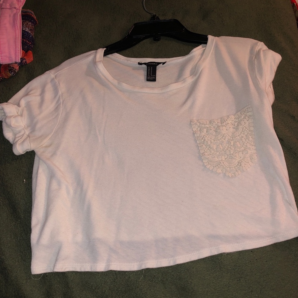 Forever 21 White Croptop